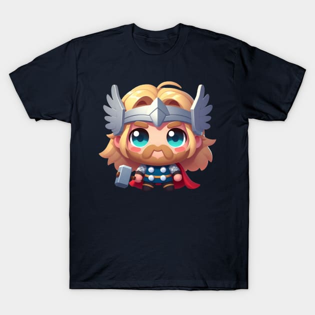 Cute Thor from scandinavian mythology T-Shirt by Dmytro